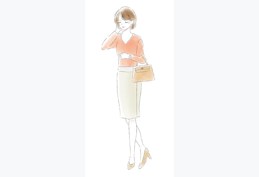 おしゃれな女性のイラスト