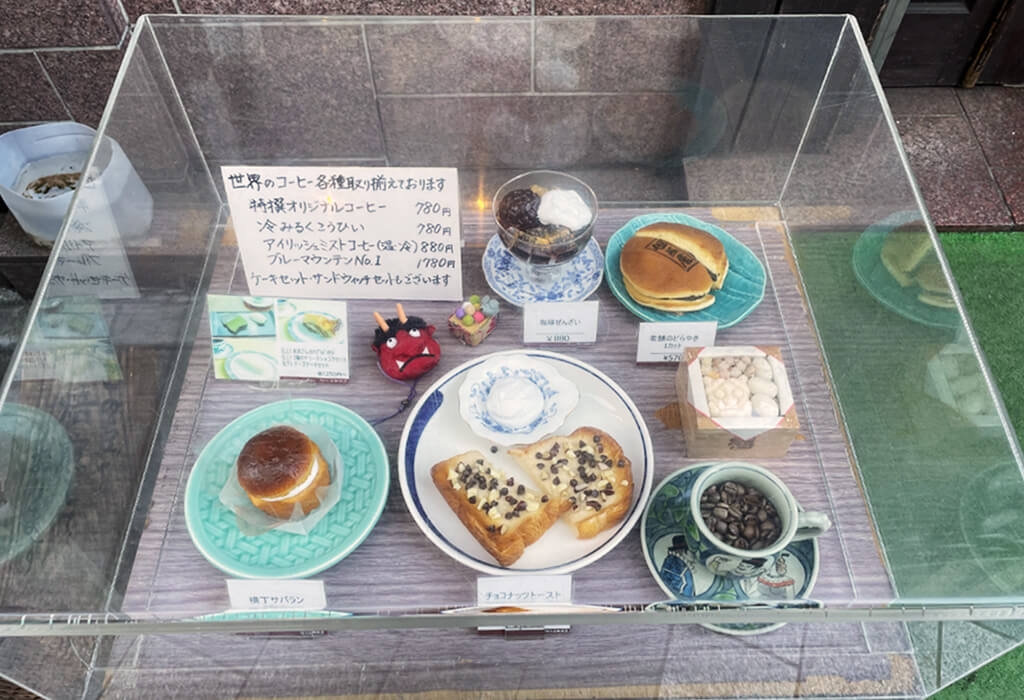 但馬屋珈琲店の食品サンプル